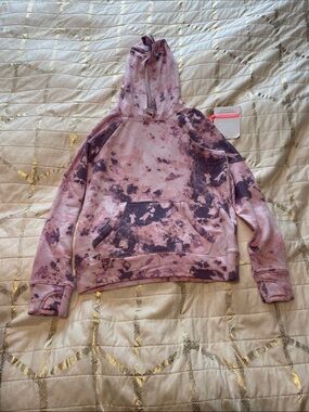 Athleta Pink & Purple Tie-Dye Pullover Hoodie